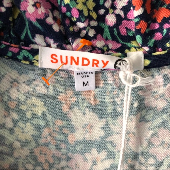 NWT Anthropologie Sundry Field Dress In Deep Navy Size Medium - Picture 6 of 15